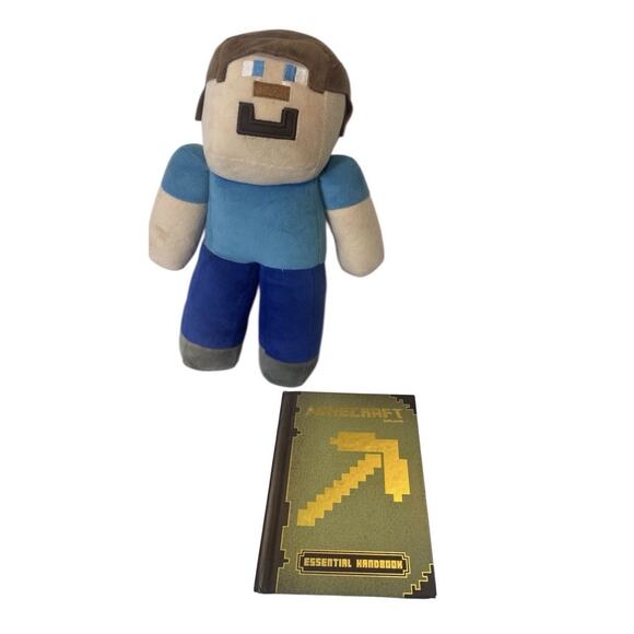 Minecraft Sheep & Steve Plush Lot & bonus Strategy Handbook Stuffed Toys - Picture 2 of 8